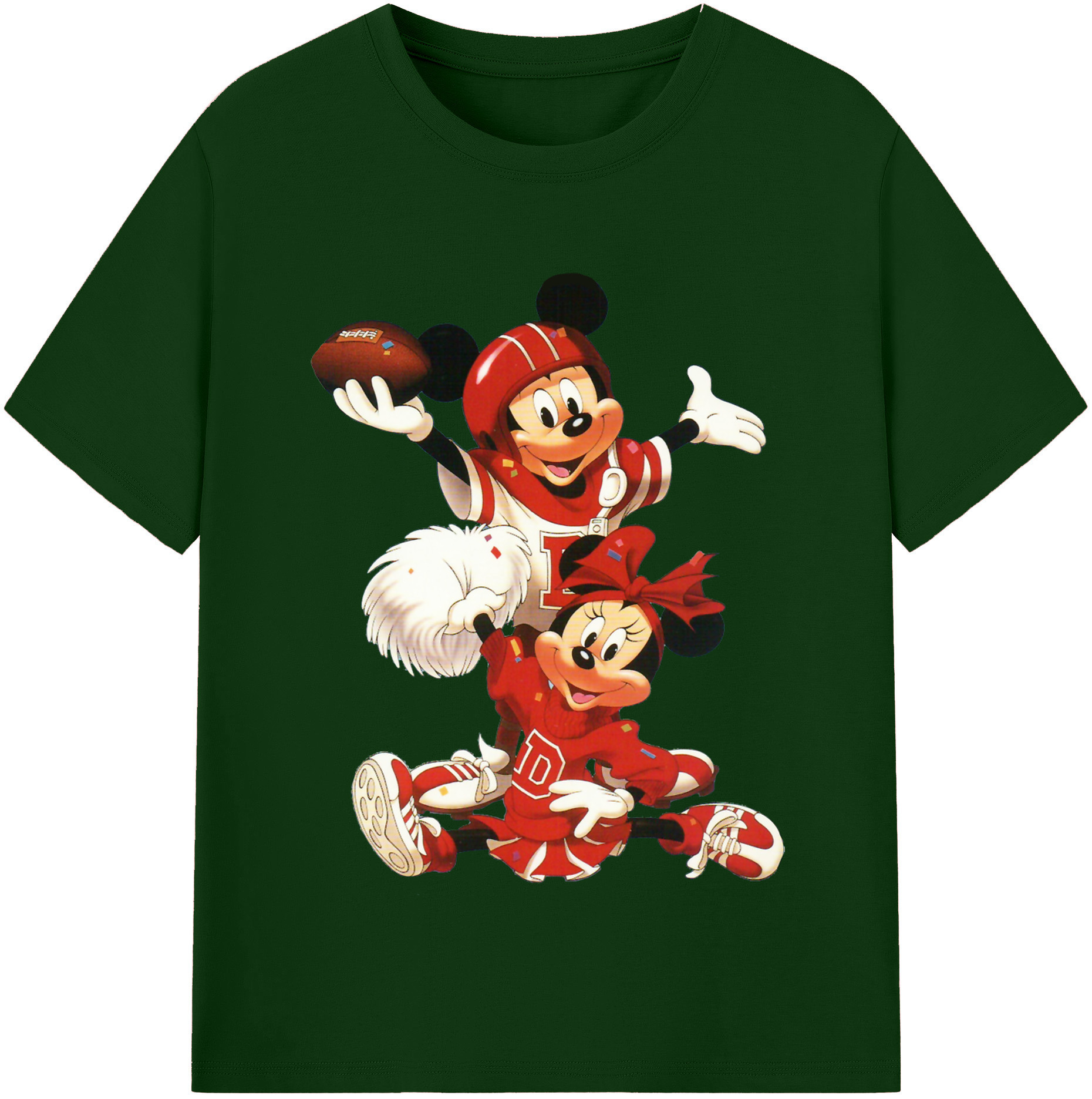（画像用） ミッキーマウス Mickey Mouse 綿100％半袖Tシャツ（フロントプリント）